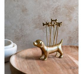 Gold Dog Small 6 Picks & Holder