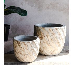 Wave Line Splatter Planters