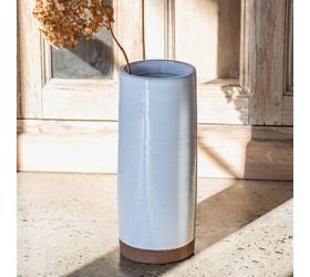 14" Two Tone Tall Ceramic Vase
