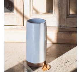 11" Two Tone Tall Ceramic Vase