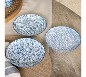 Blue Floral/dot Plate