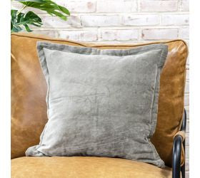 18 X 18 SLATE VELVET PILLOW