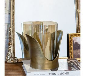 10" Brass Ant. Candle Holder