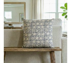 20 X 20 Blue Pinwheel Flower Pillow
