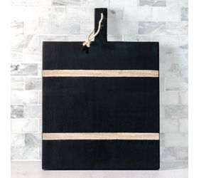 22 X 16 BLACK DECO SERVING BOARD