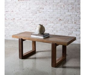 48"l Square Leg Wood Bench