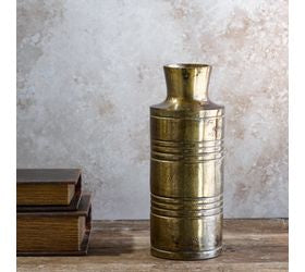 9" Burnt Champagne Alum Vase