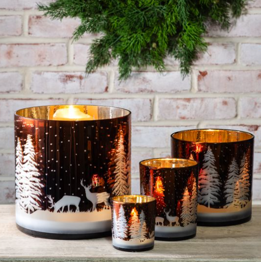 Winter Deer Scene Lantern