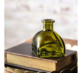 Olive Green Glass Ink Bottle