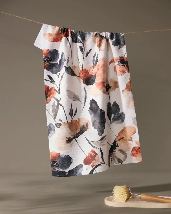 Moody Poppy Tea Towel