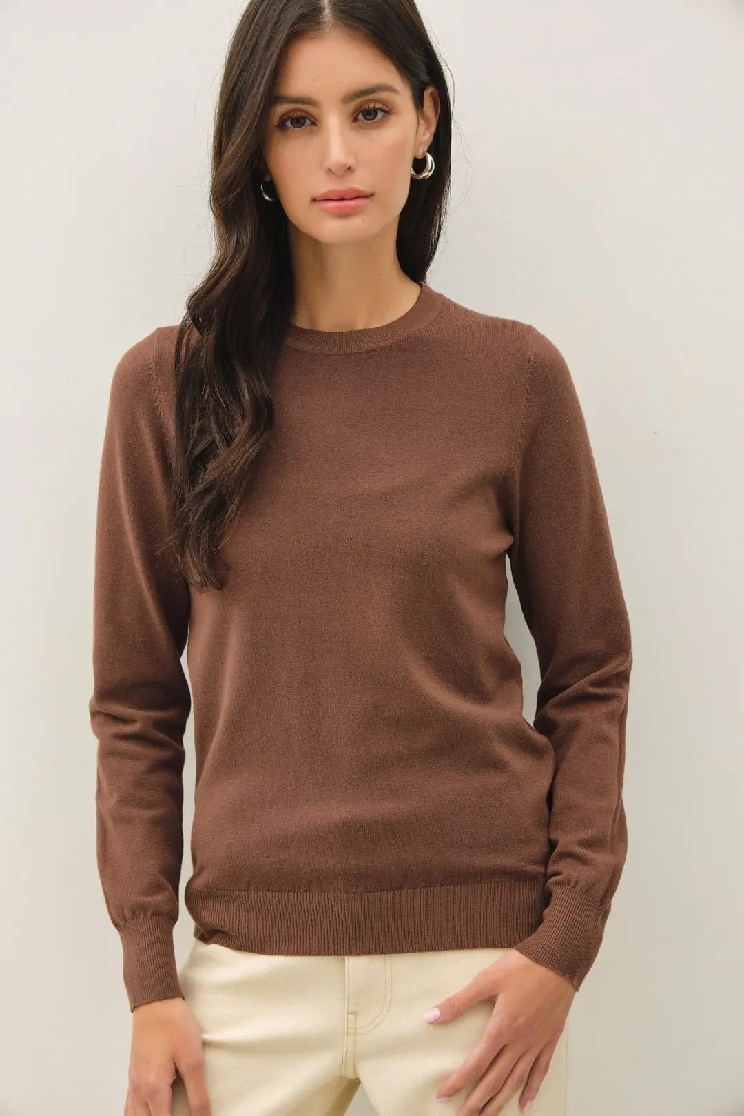 Crew Neck Soft Knit Sweater