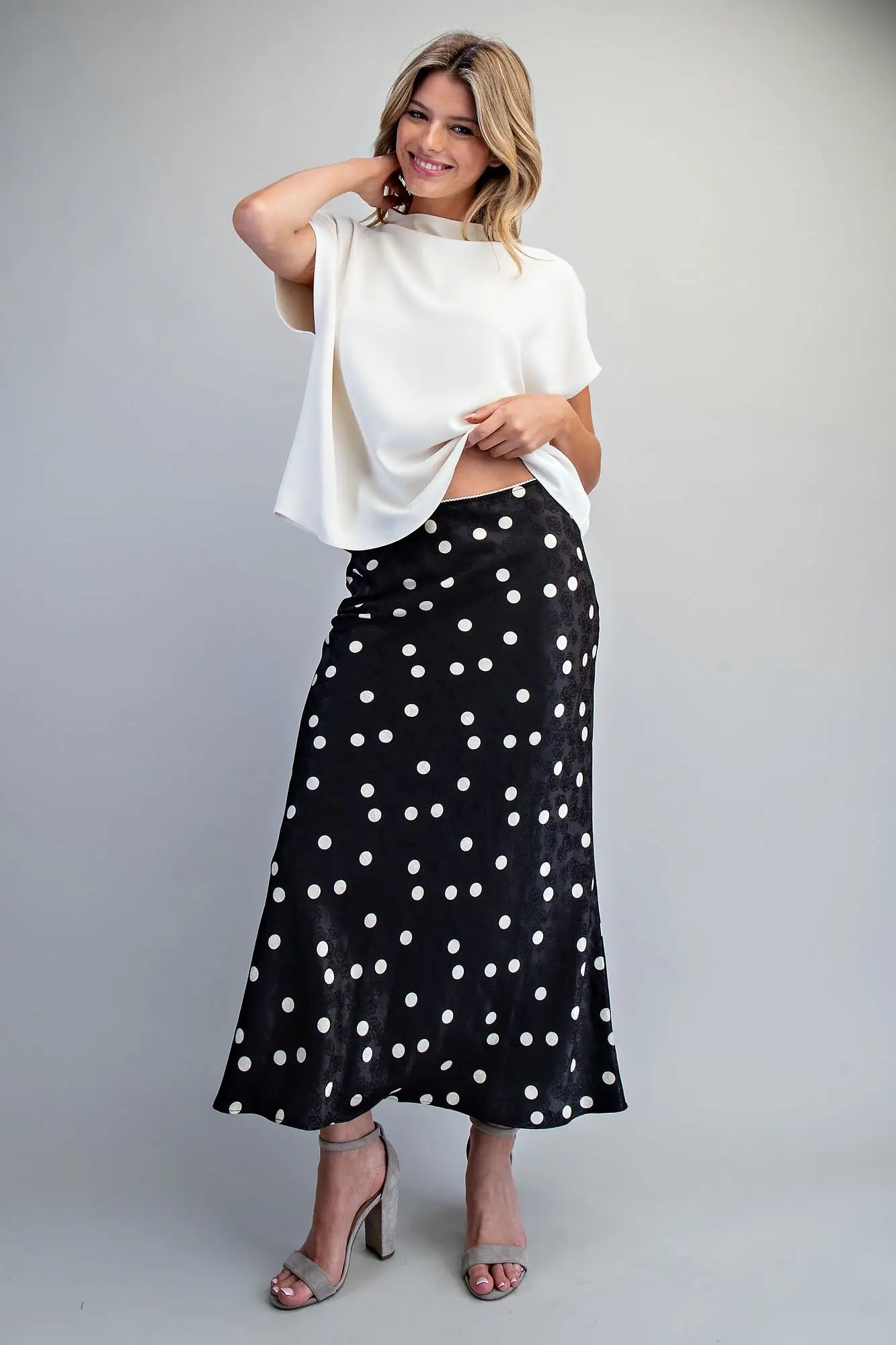 Polka Dot Maxi Skirt