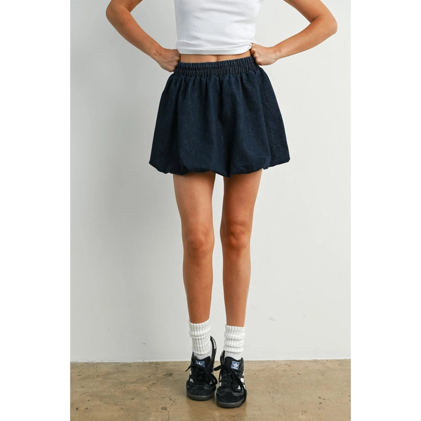 Denim Bubble Skirt