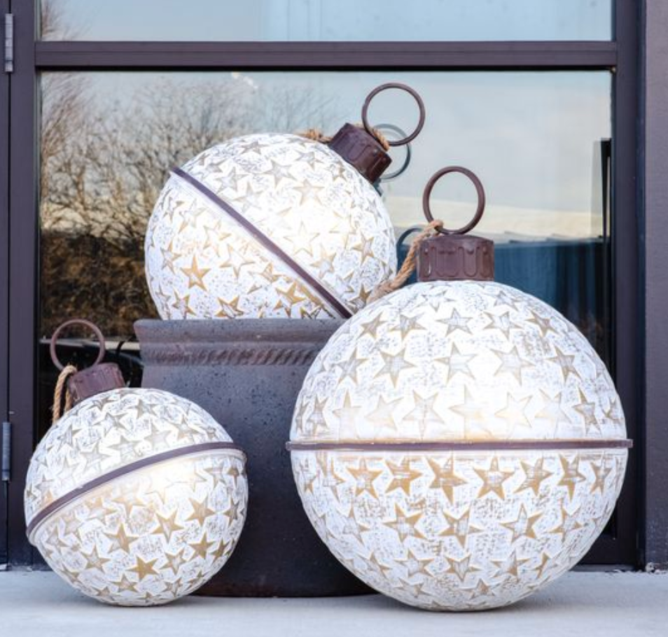 White & Gold Star Bell Jumbo