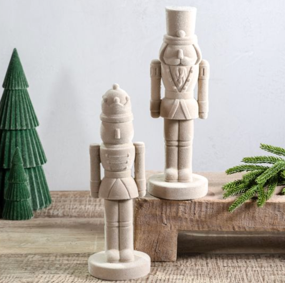Ivory Velvet Nutcrackers