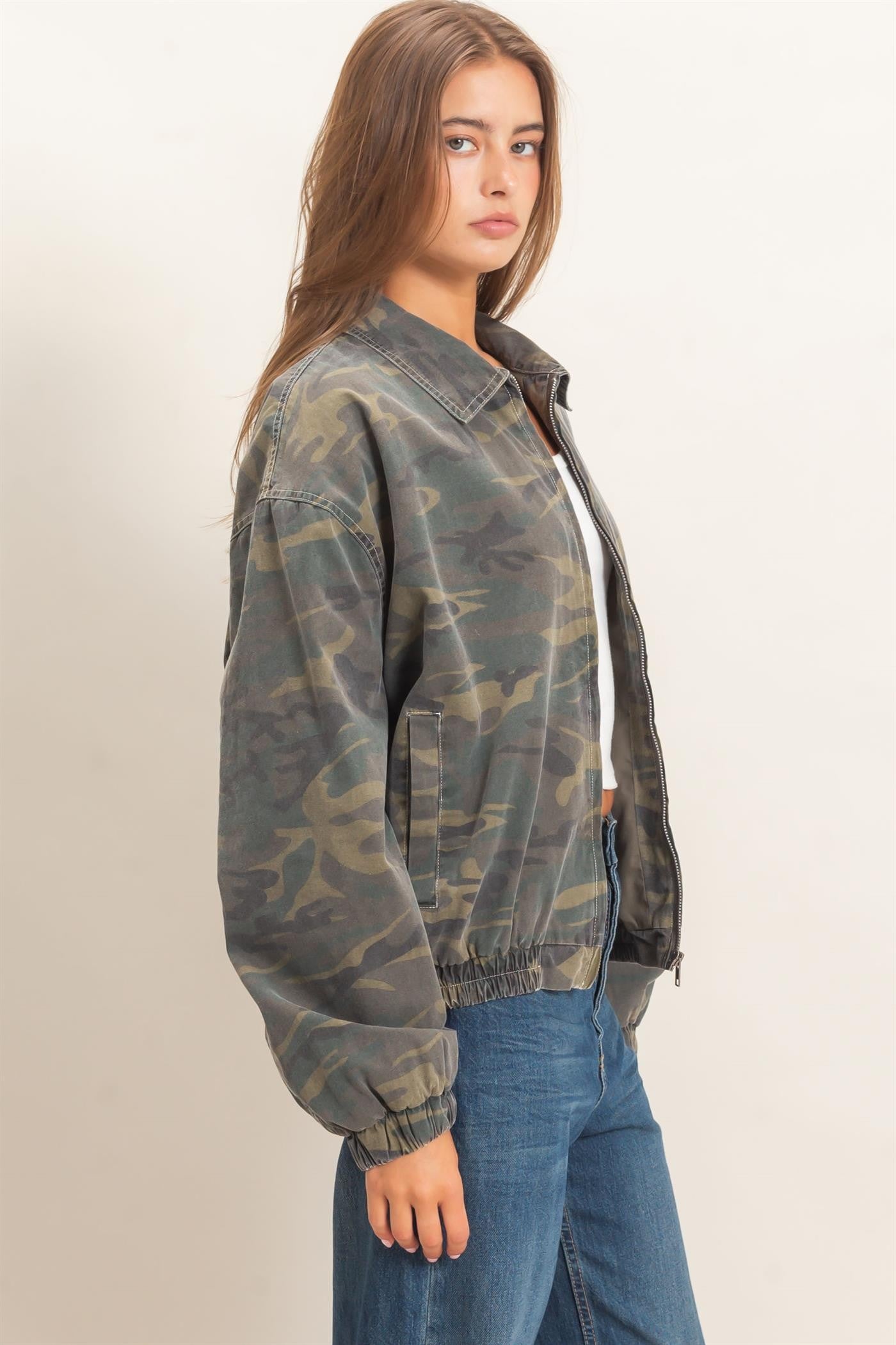 Camouflage Zip-up Jacket