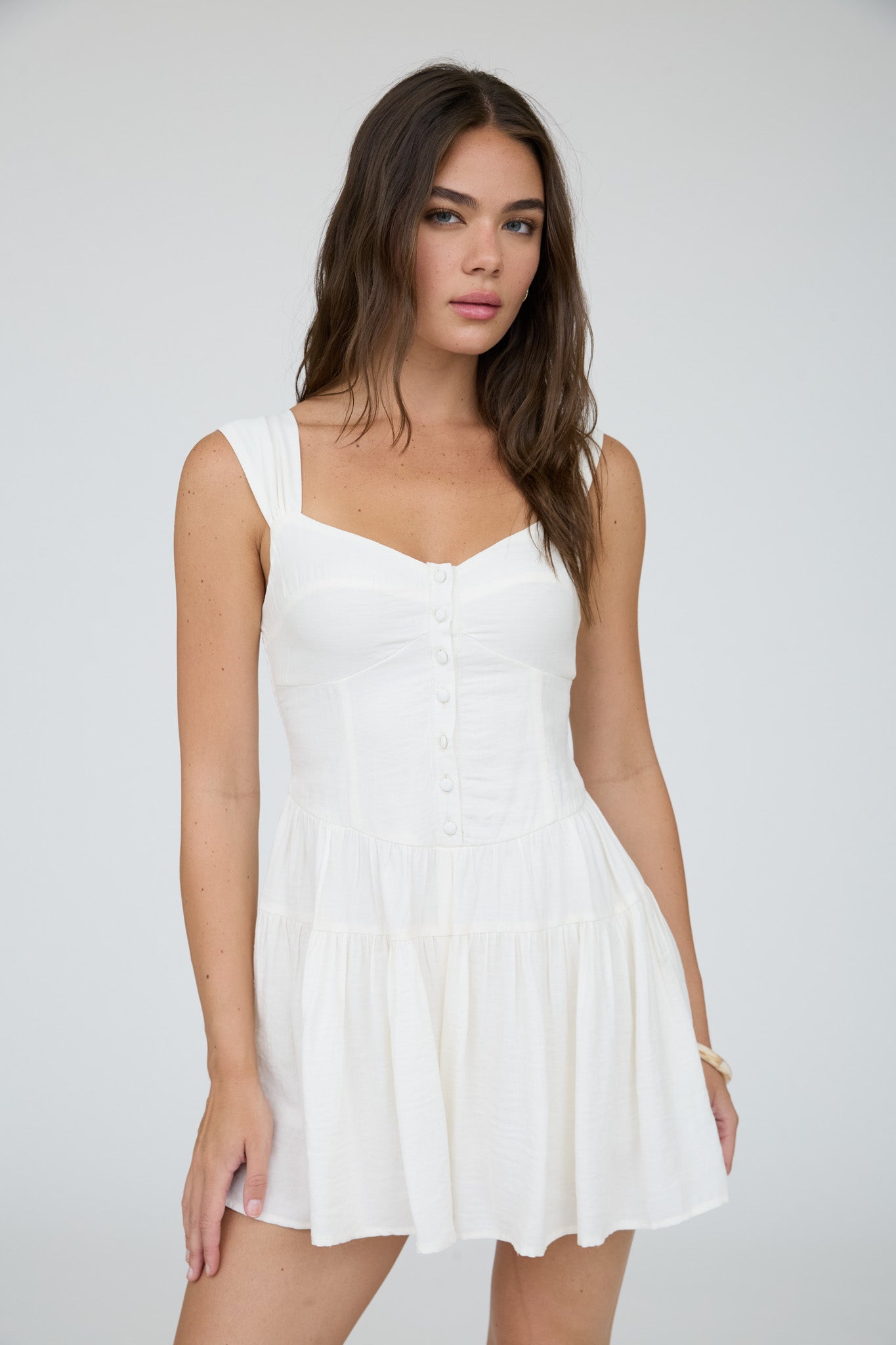Button Down Sleeveless Romper