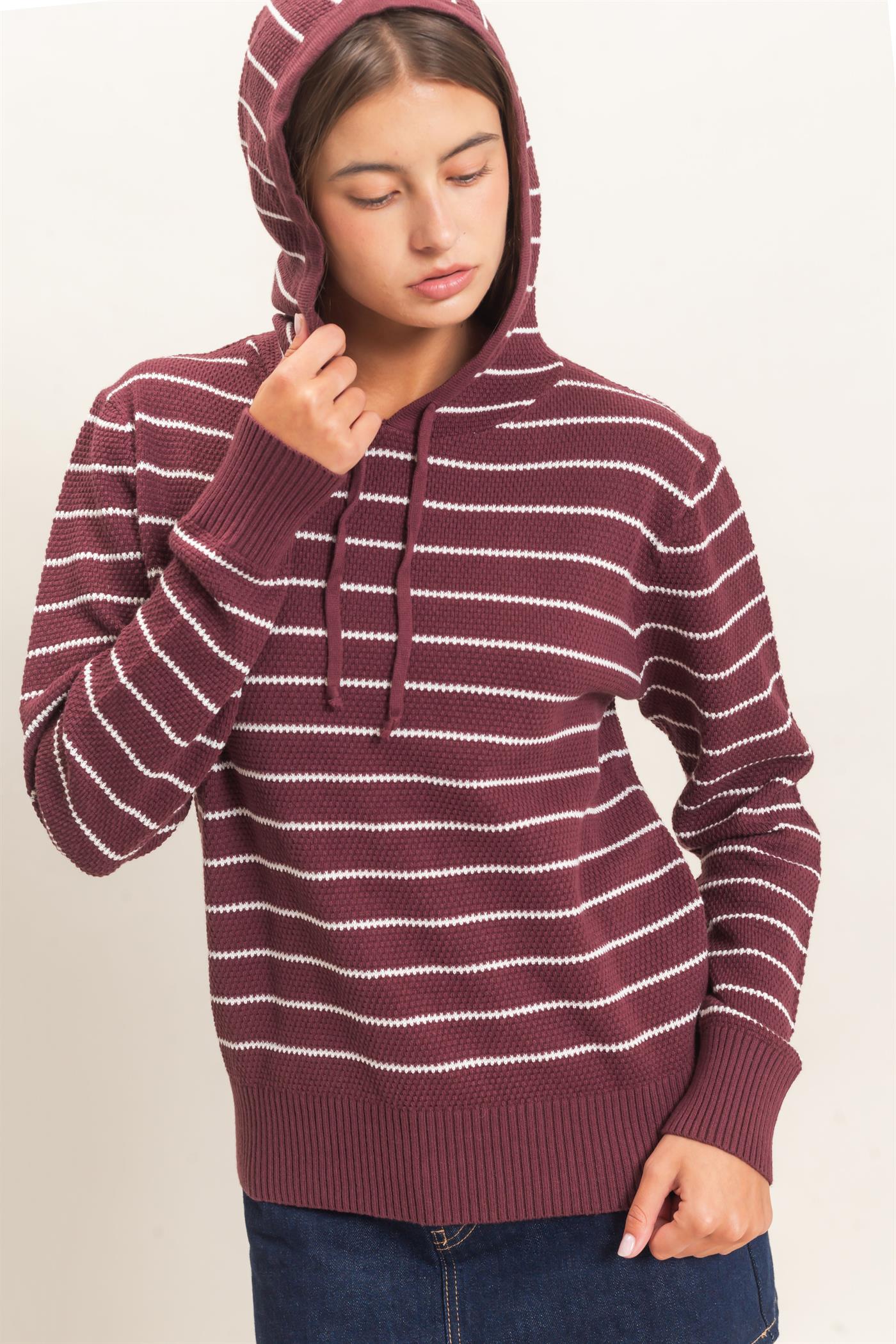 Striped Hooded Sweater