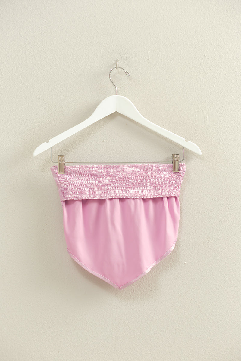 Strapless Satin Handkerchief Top
