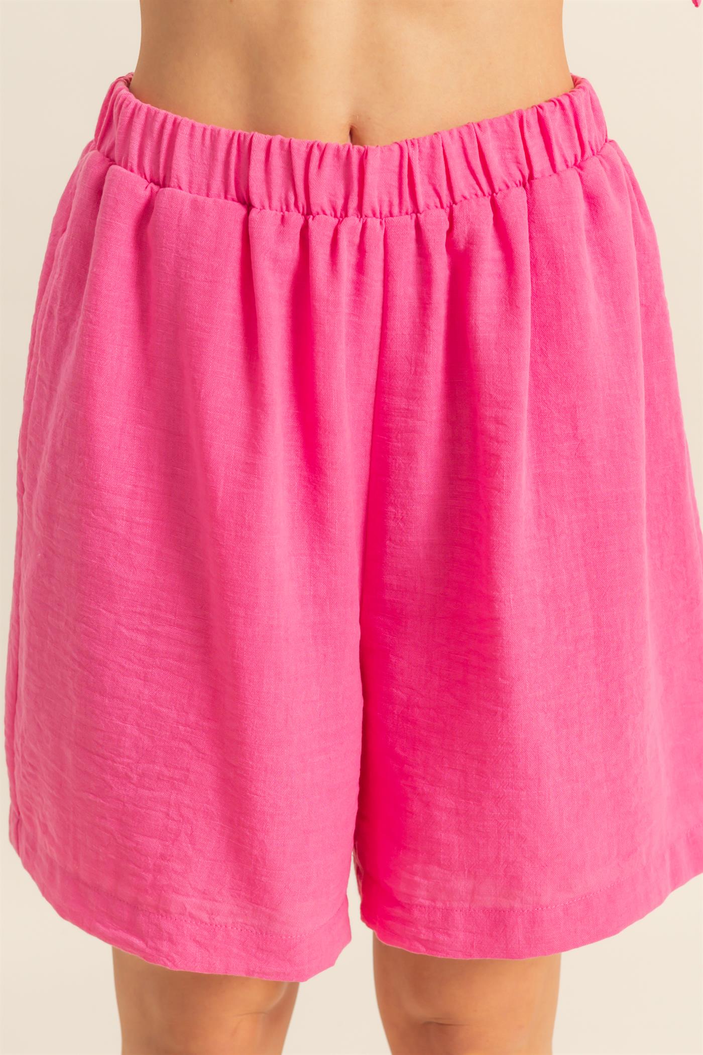 Tube Top And Flowy Shorts Set