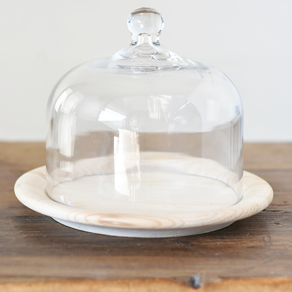 7" Bell Jar On Wood
