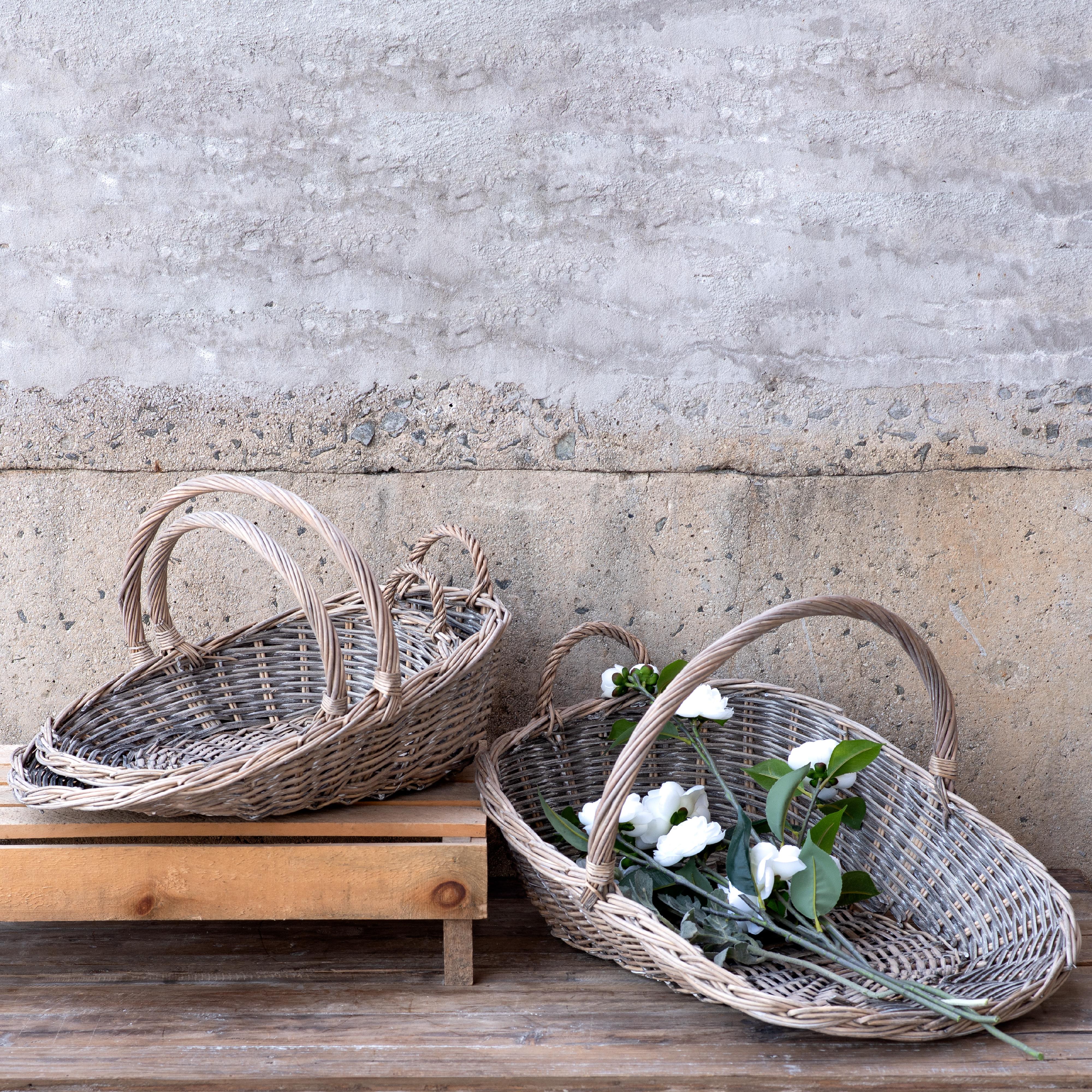 S/3 French Willow Garden Baskets