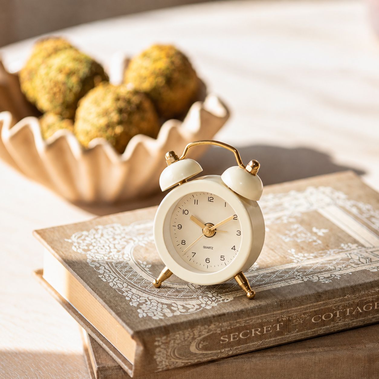 *Inner* Ivory Mini 2 Bell Alarm Clock