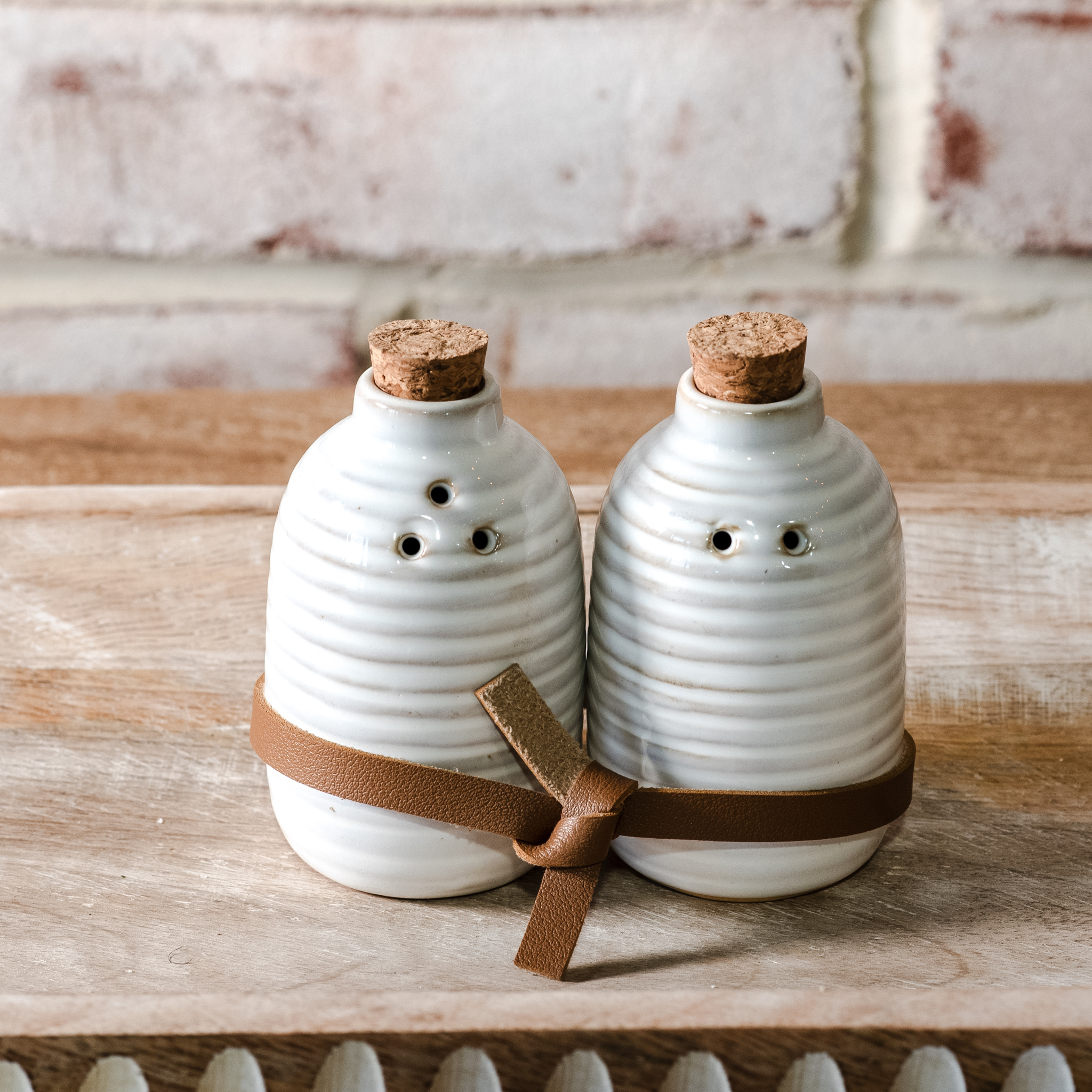 *Inner* S/2 Rd. Glazed S & P Shakers