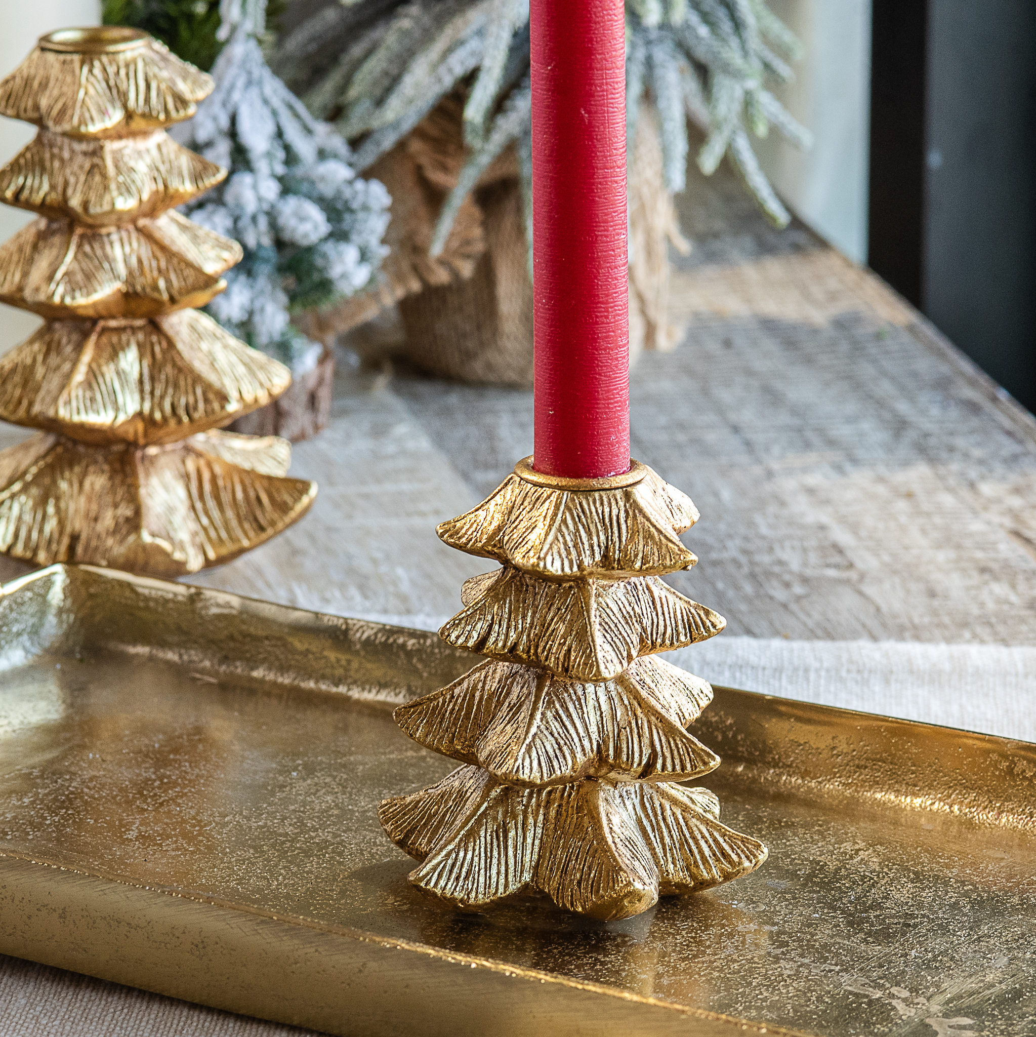 *Inner* 4" Gold Tree Taper Holder