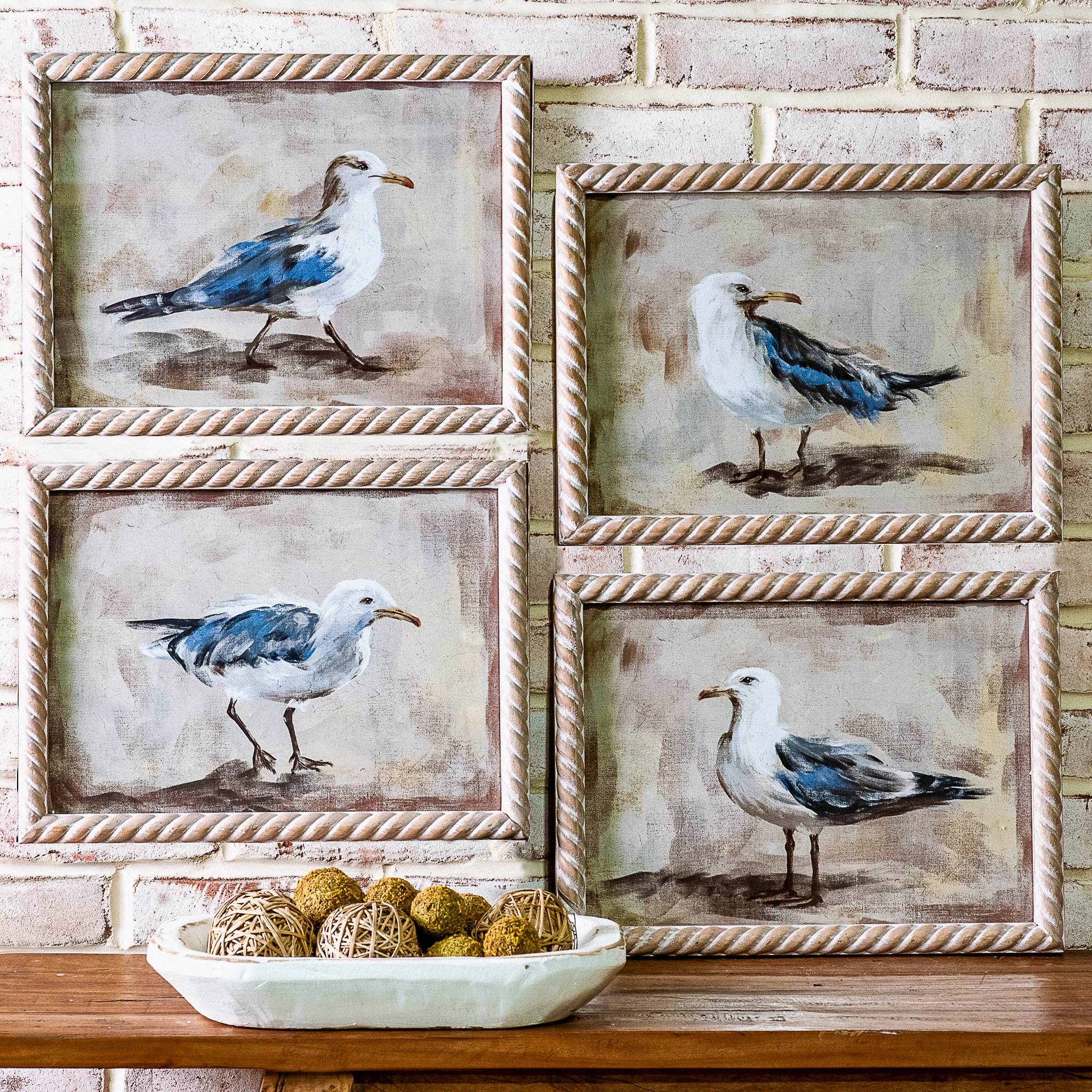 4 Asst Seagull Framed Prints
