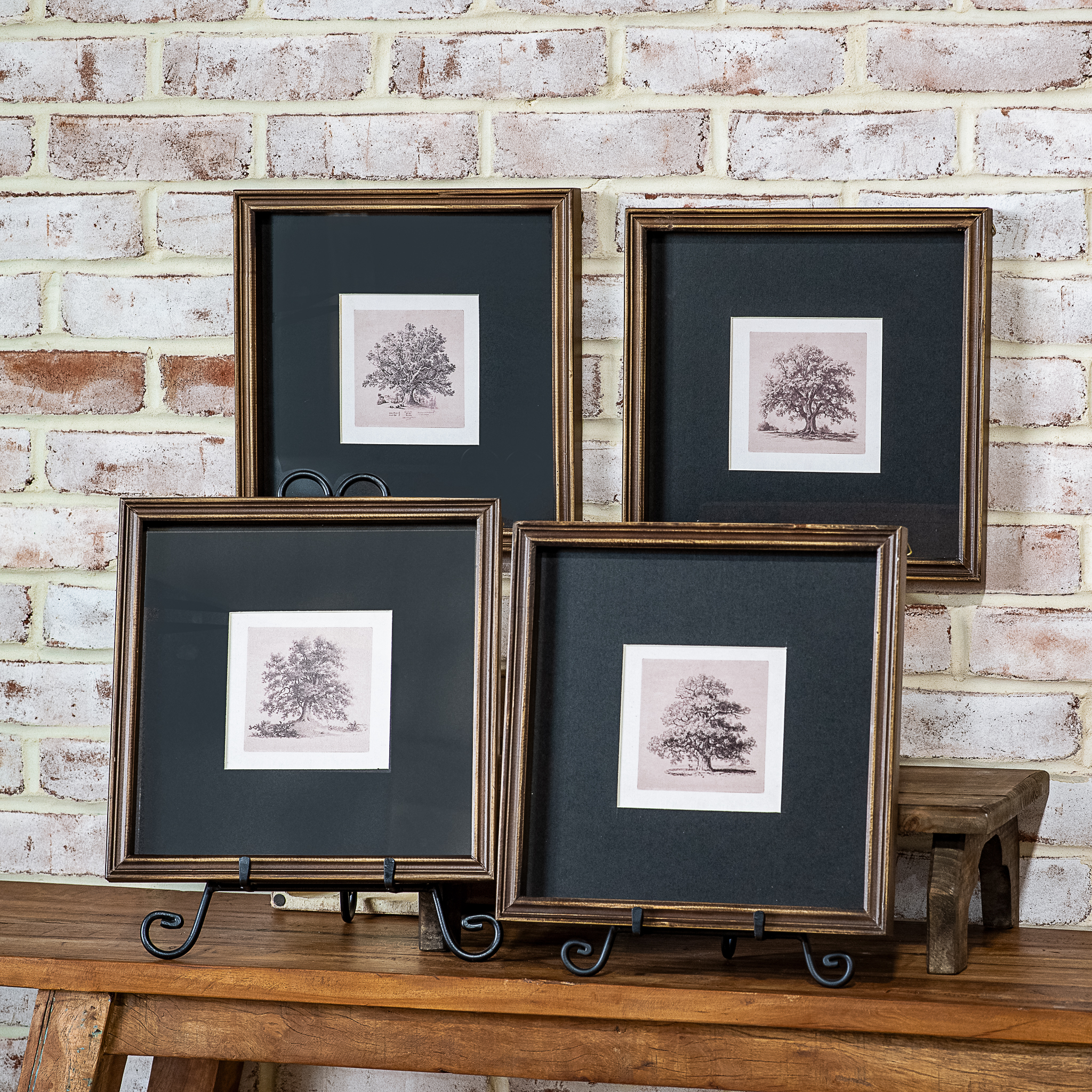 *Inner* 4 Asst Foliage Framed Wall Art