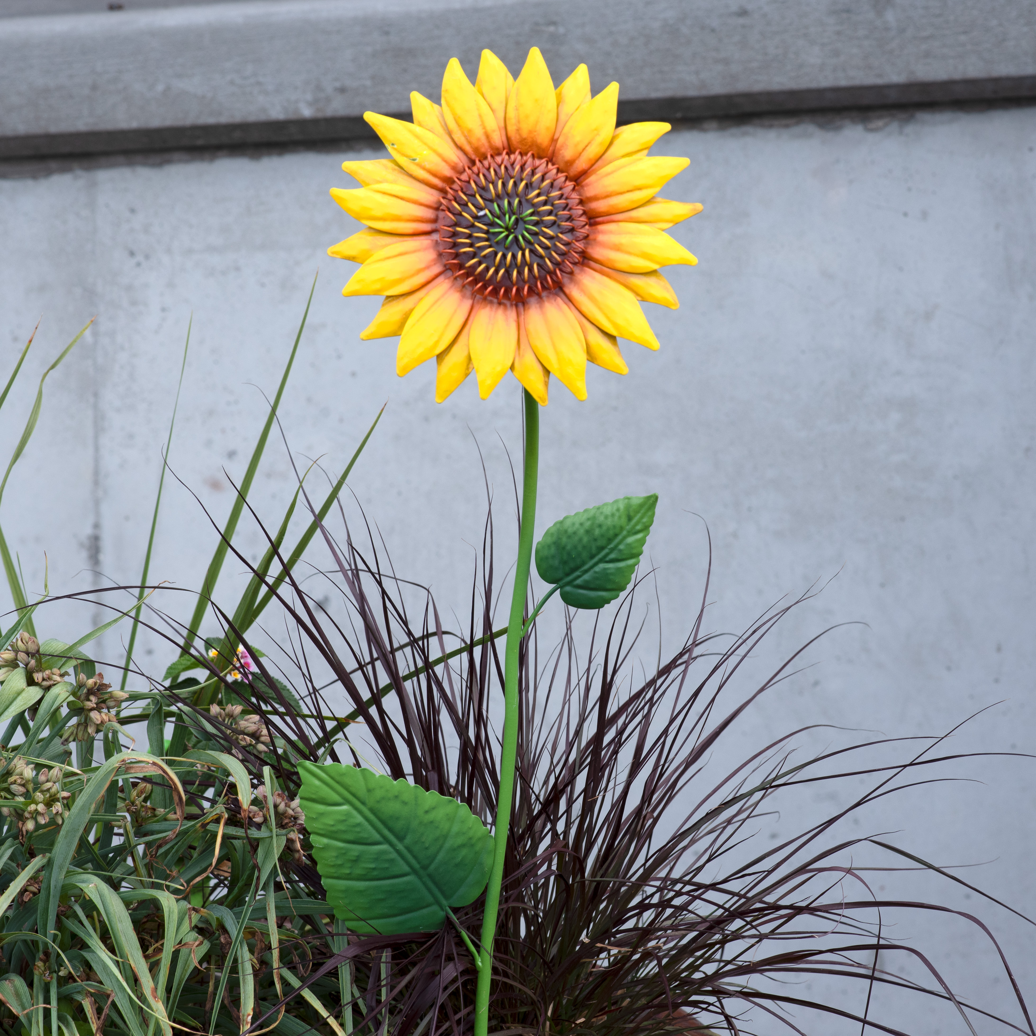 29.5" Metal Sunflower Stake