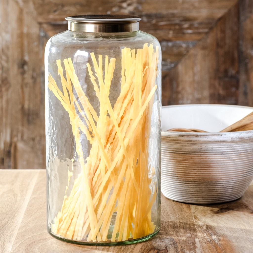 11.4" Glass Canister W/Lid