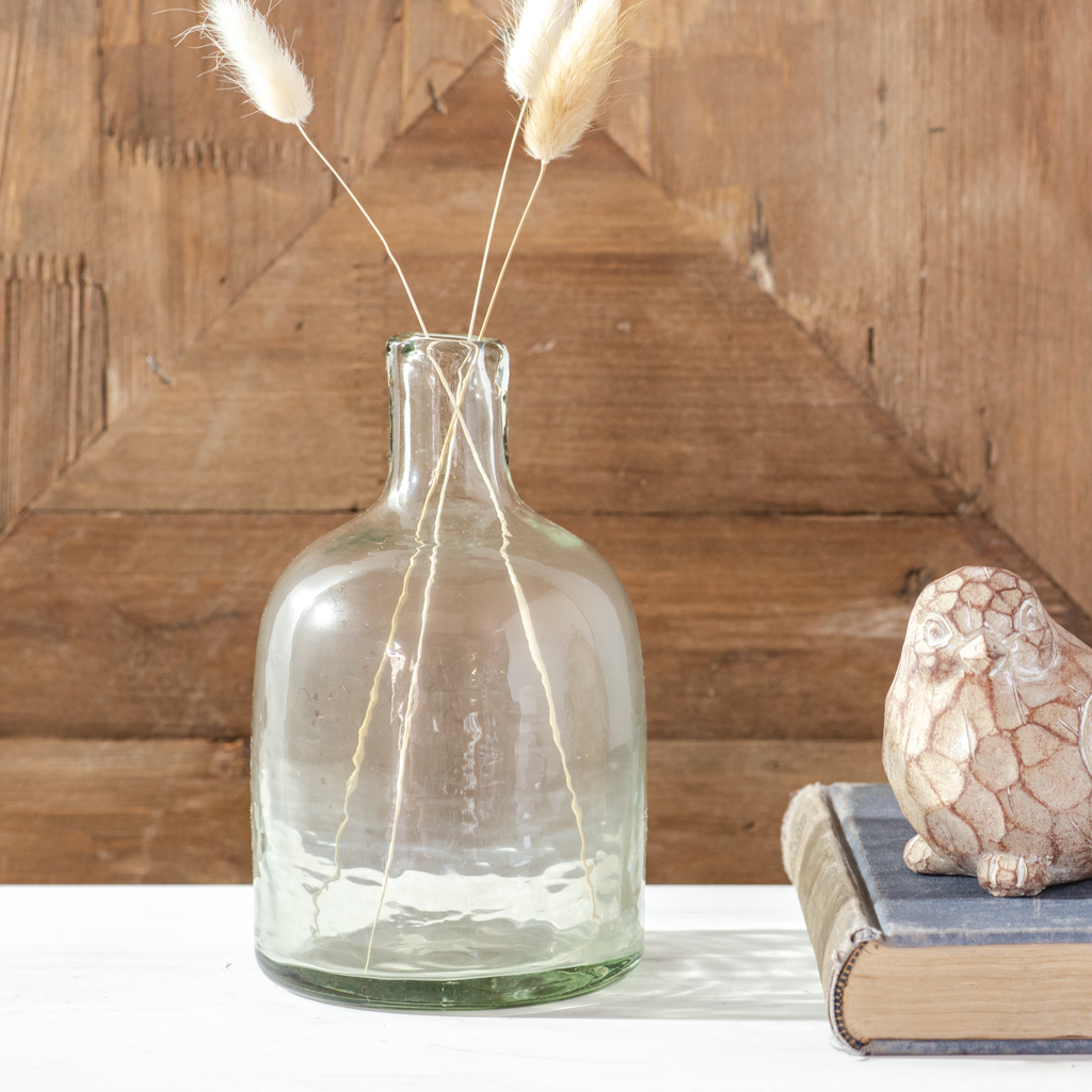 6.7" Hammered Glass Vase