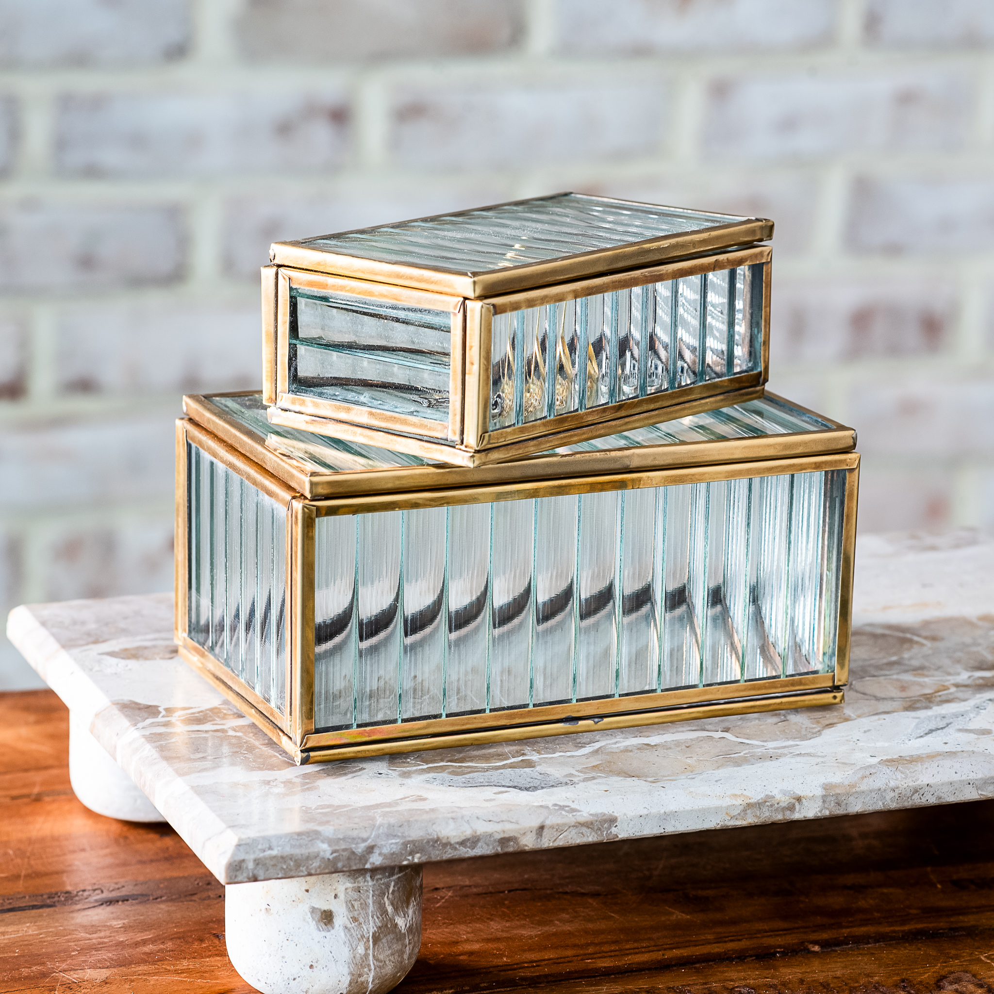 *Inner* S/2 Glass/Brass Display Boxes