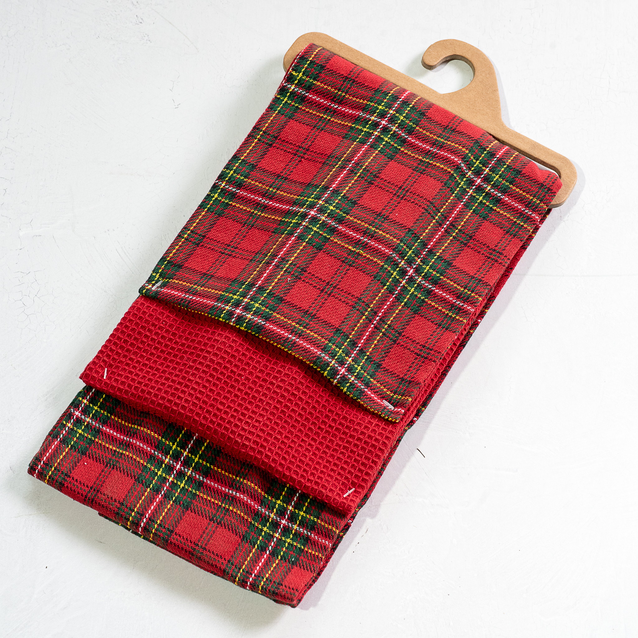 *Inner* 3 Pc Holiday Plaid Towel Set