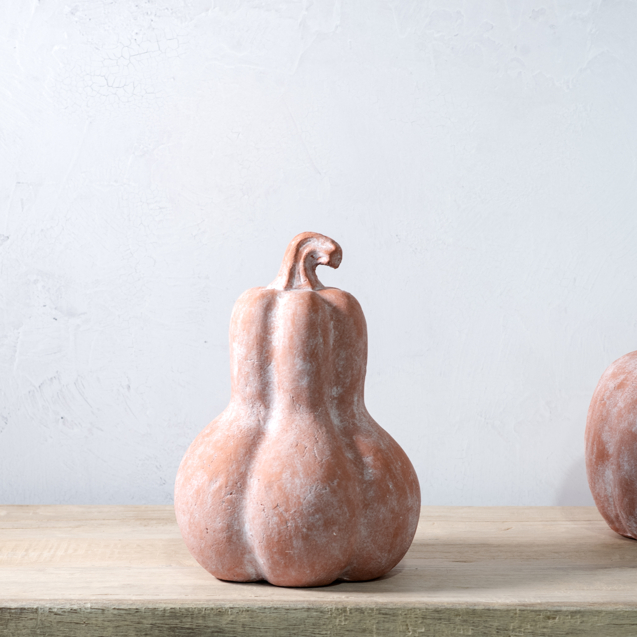 10"H Orange Terracotta Gourd