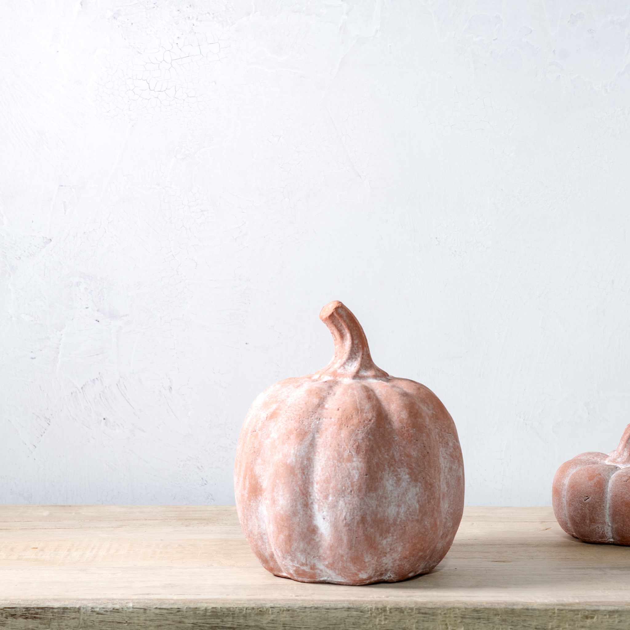 8"H Orange Terracotta Pumpkin