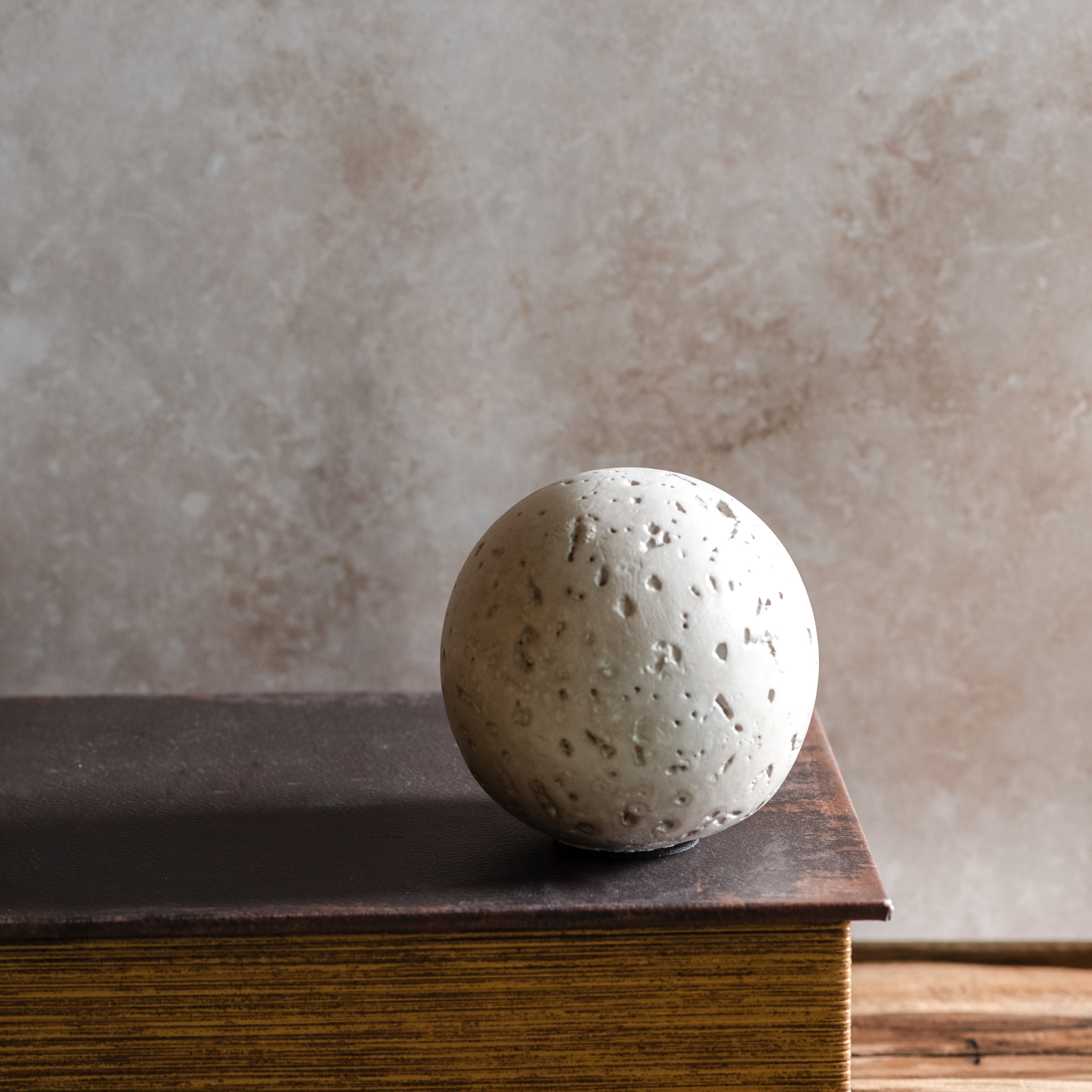 *Inner* 3" Cream Cement Deco Ball