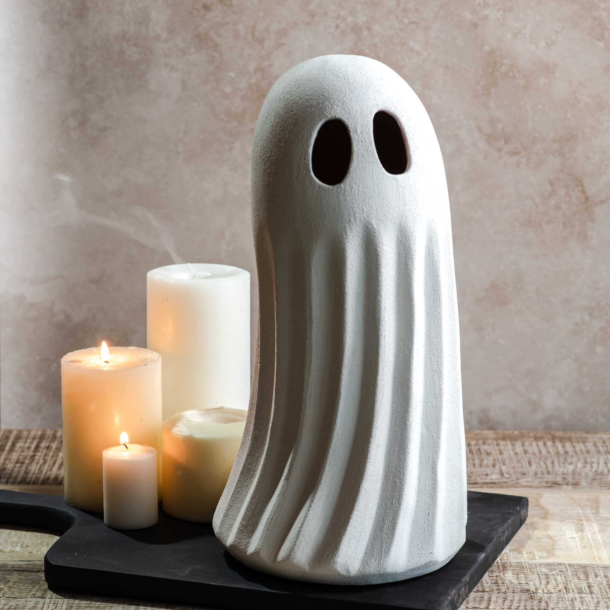 12.8" Matte White Ghost Decor