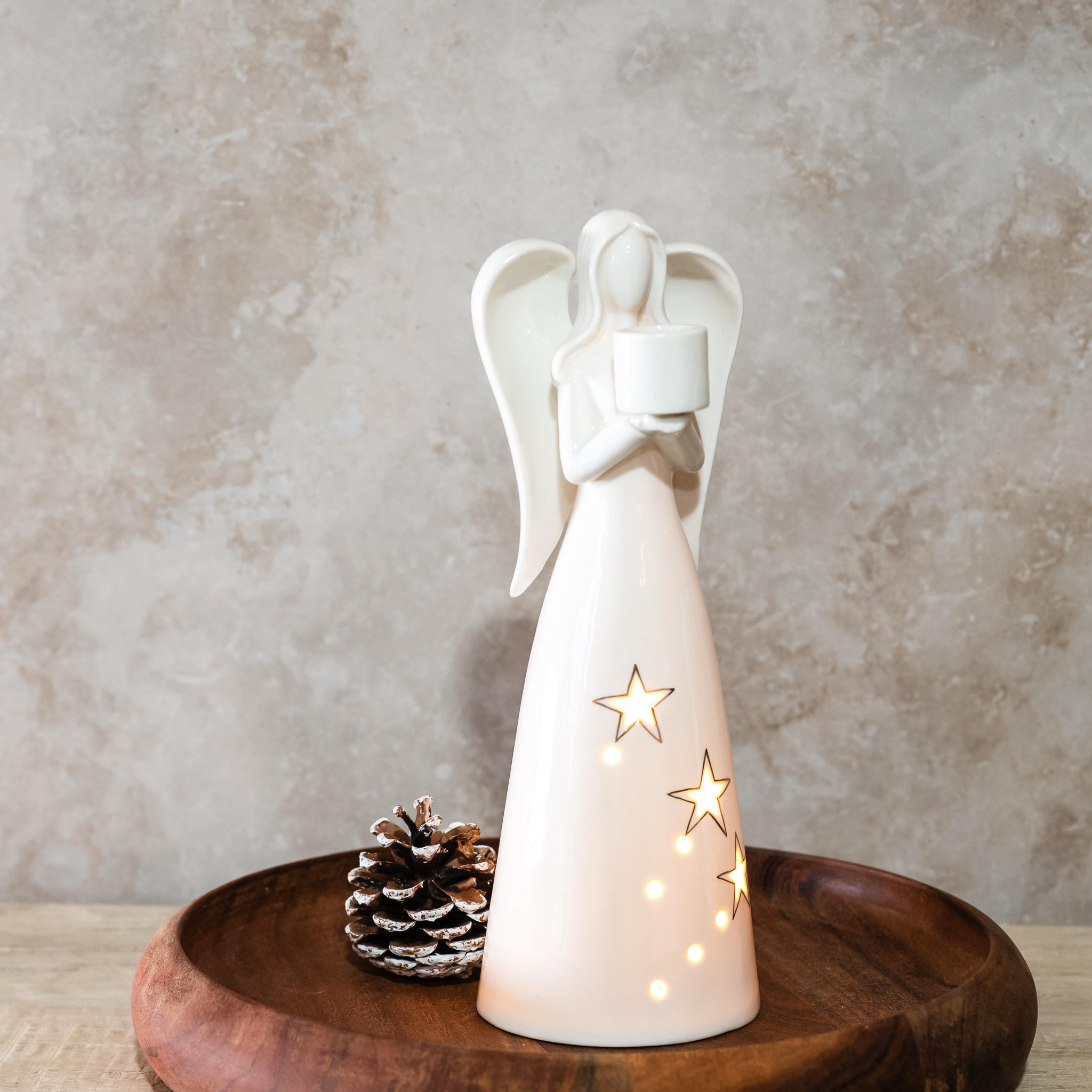 *Inner* 10.5H Led Angel Taper Holder