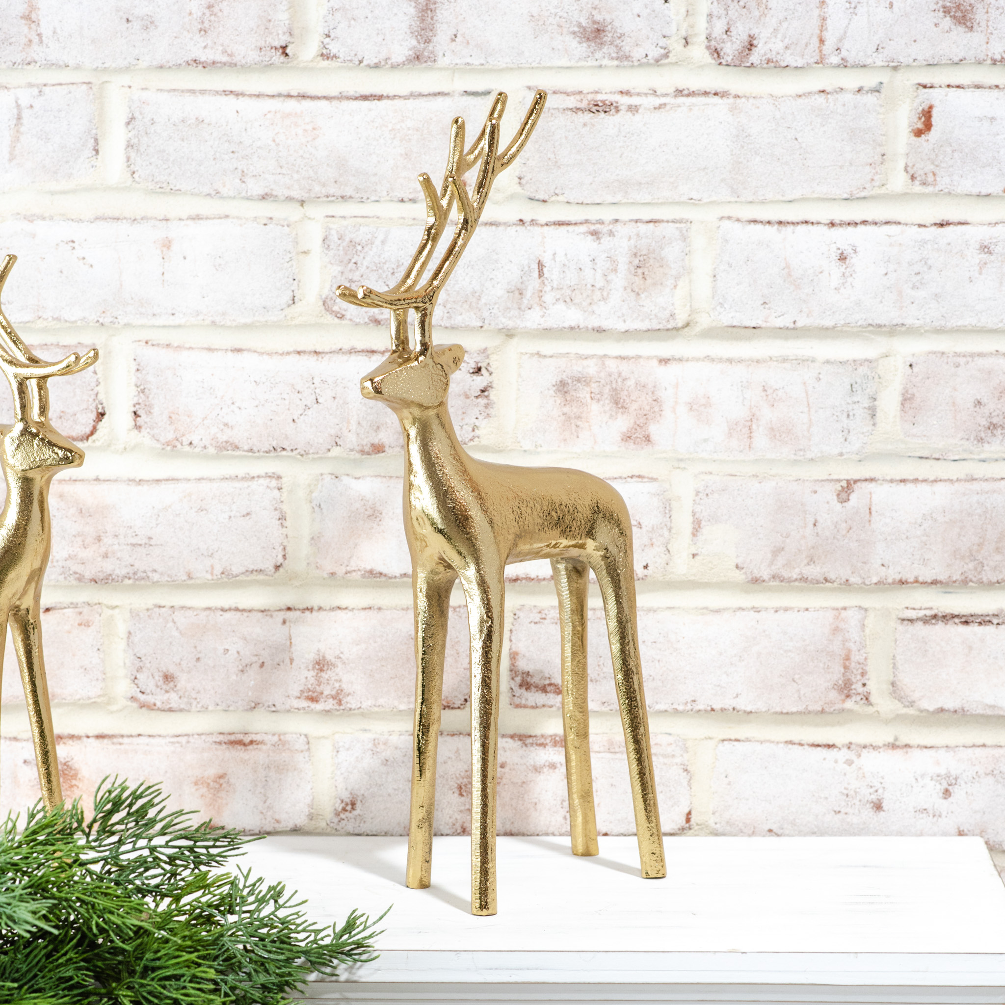 15.5" Gold Modern Deer
