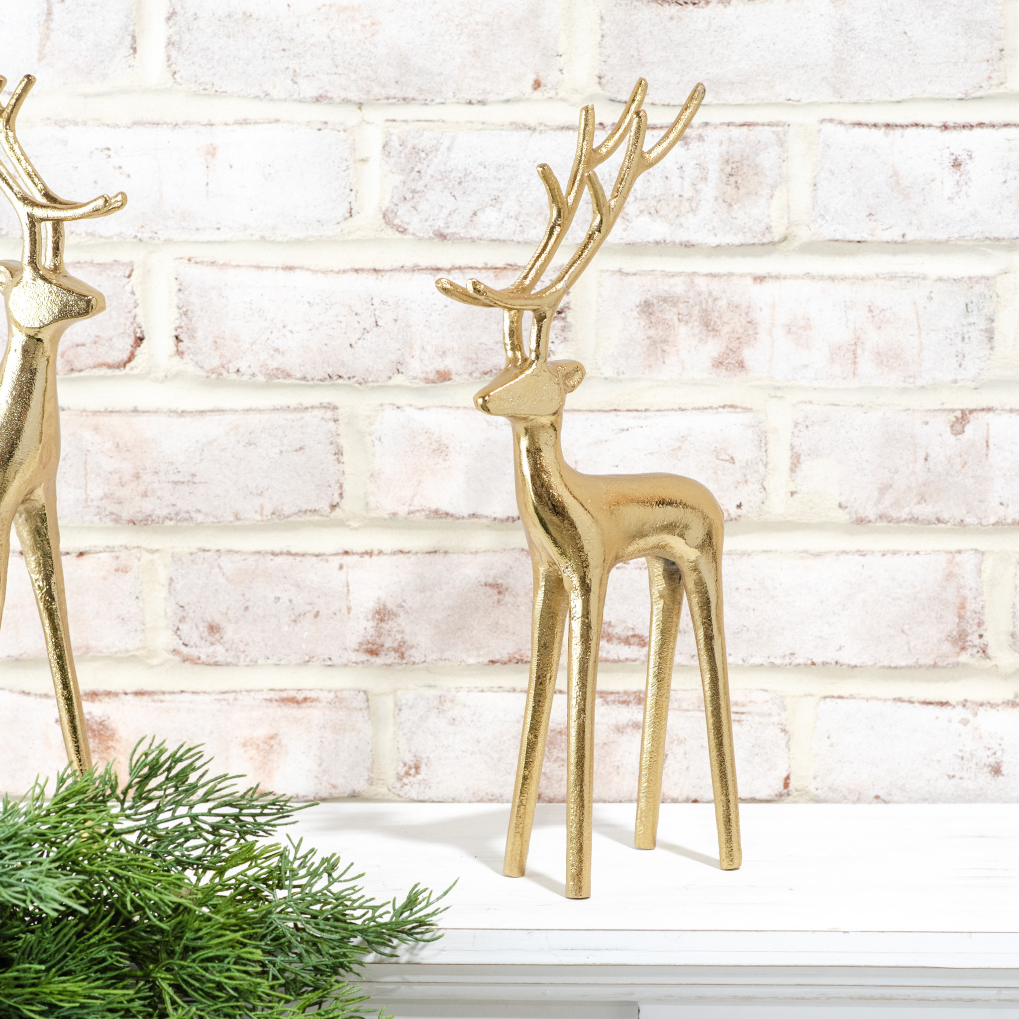 14" Gold Modern Deer