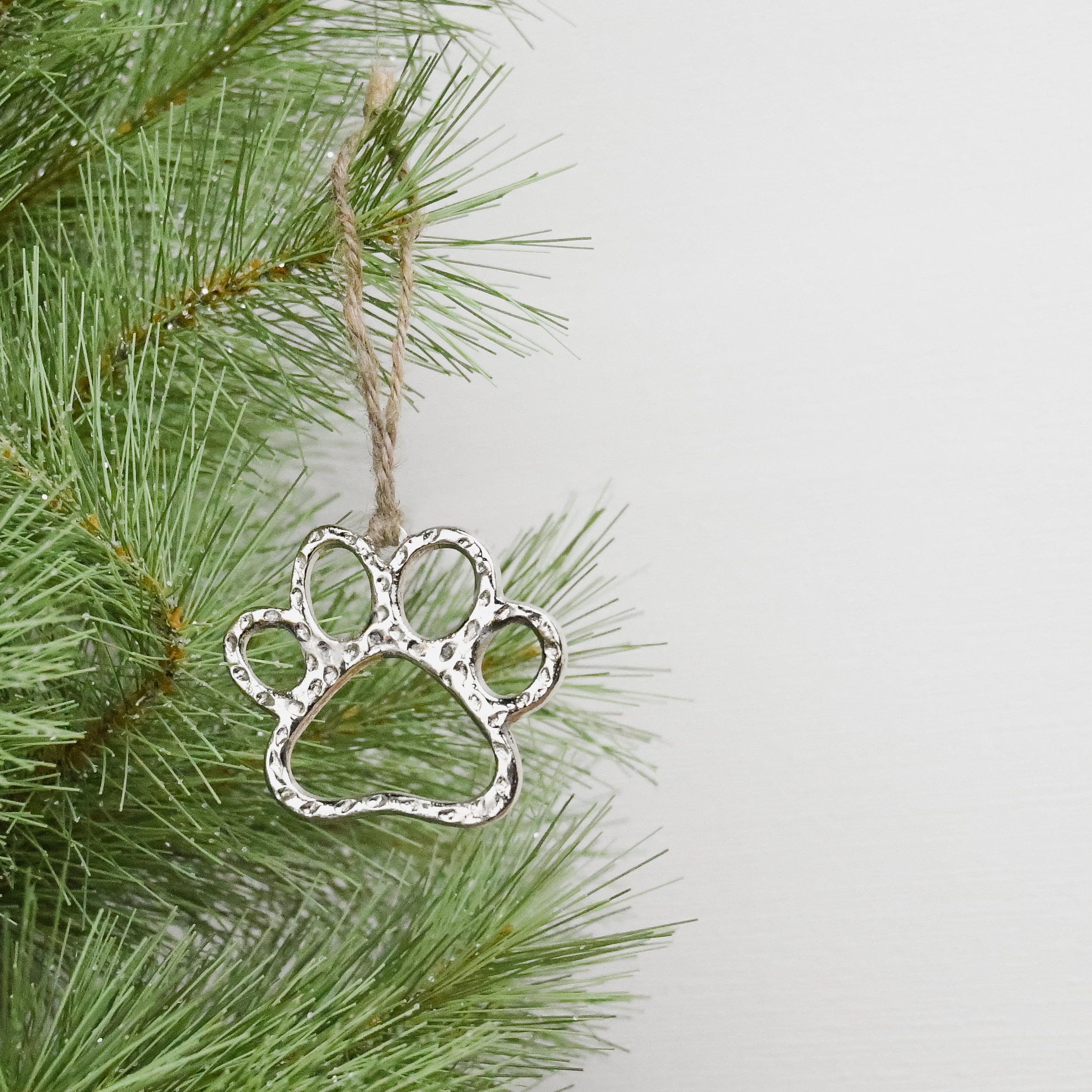 *Inner* Silver Dog Paw Ornament