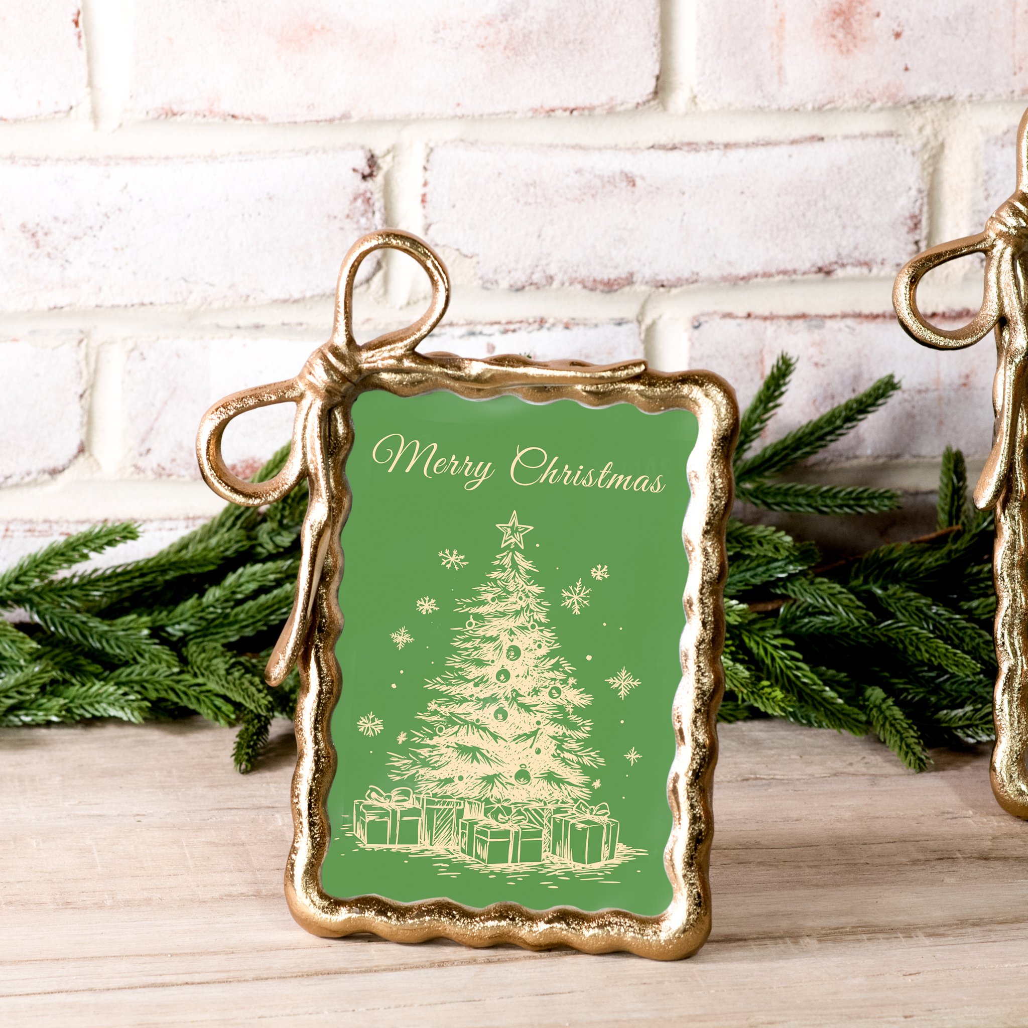 4 X 6 Gold Ribbon Photo Frame