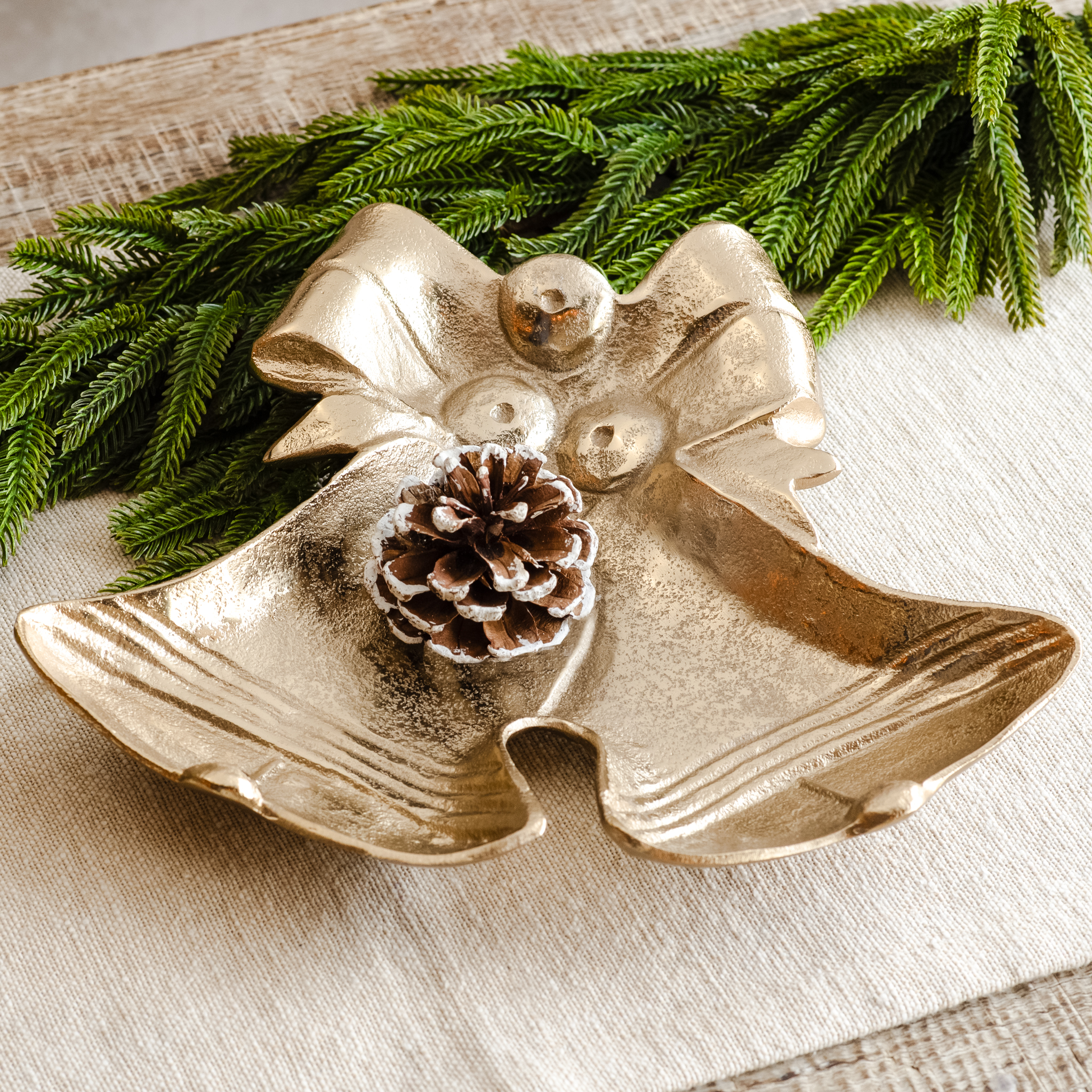 *Inner* 11.5" Ant. Gold Bell Tray