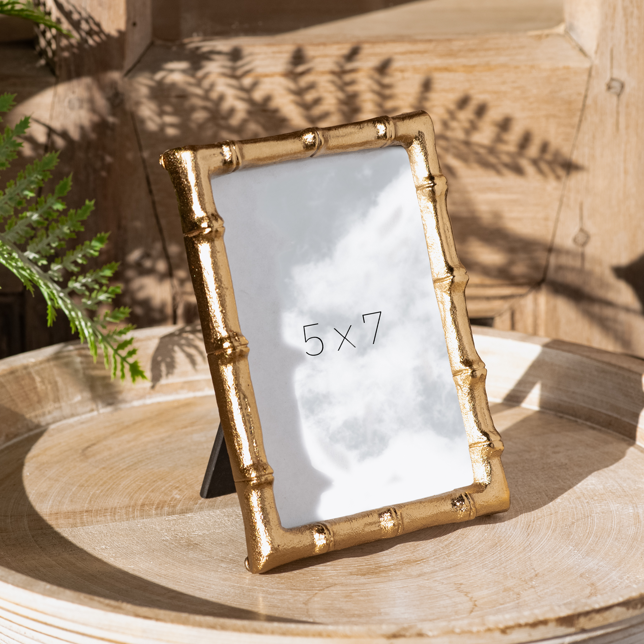 5" X 7" Gold Bamboo Style Photo Frame