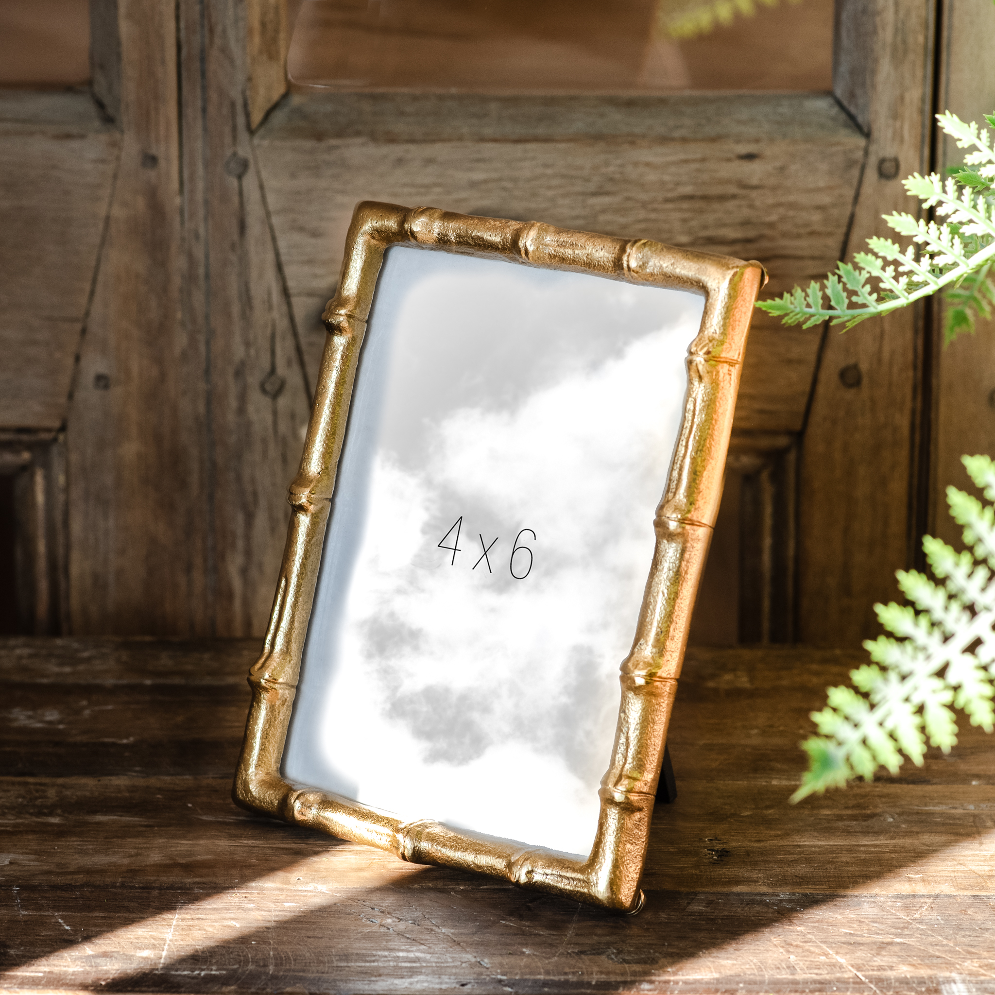 4" X 6" Gold Bamboo Style Photo Frame