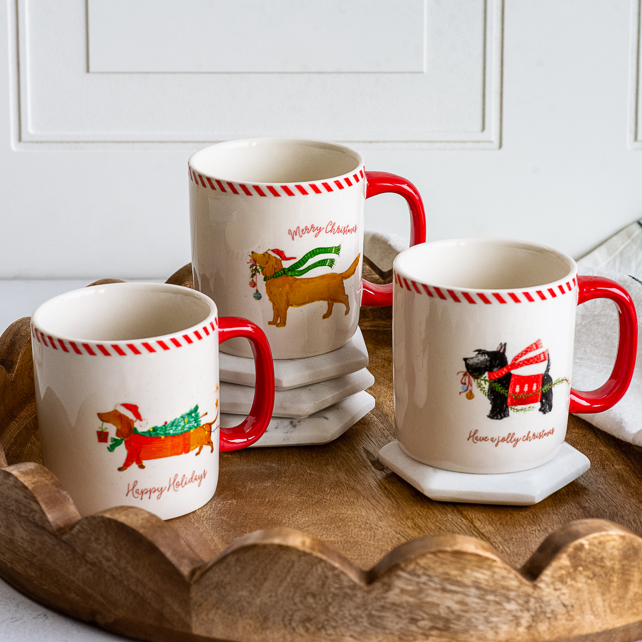*Inner* 3 Asst. Festive Dog Mugs