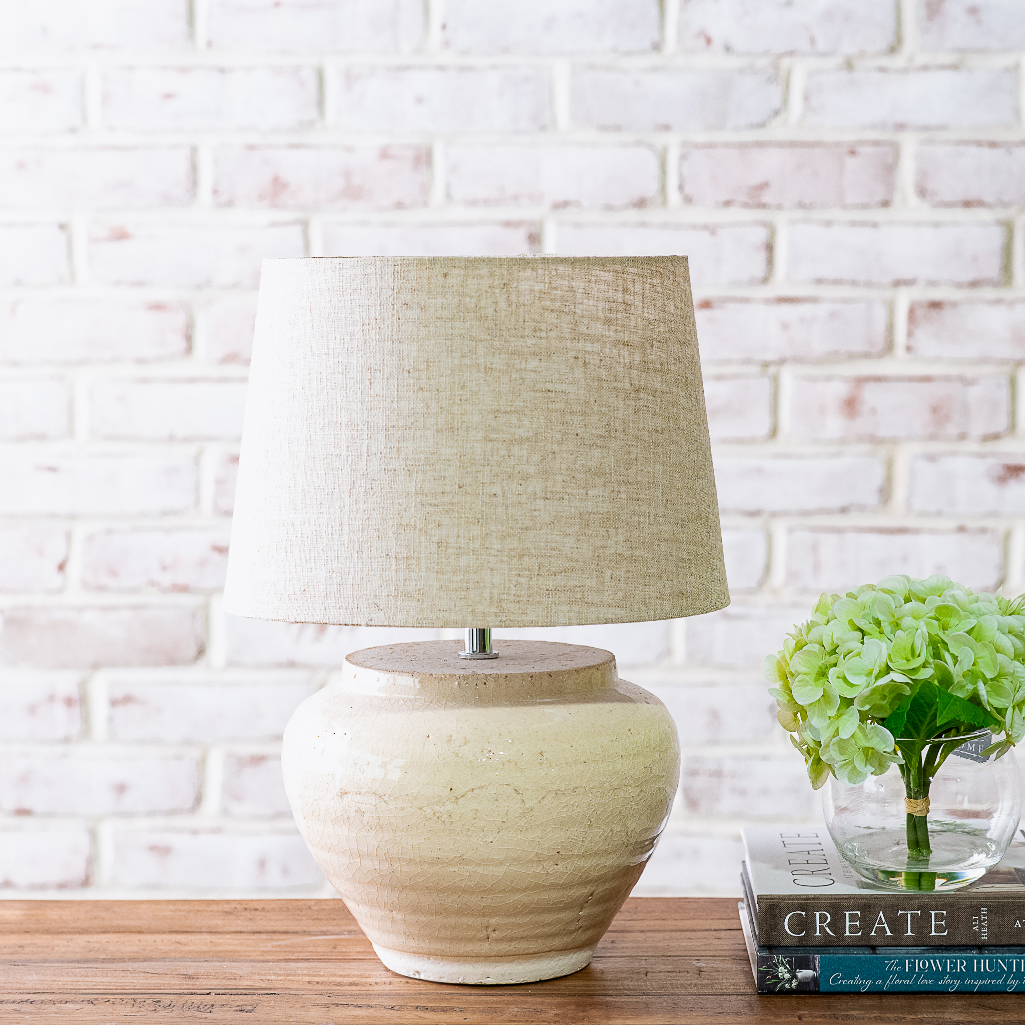 Ivory Terra Cotta Lamp